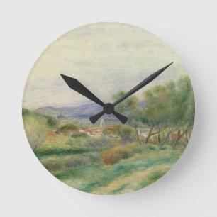 Pierre A Renoir View of La Seyne, Provence Round Clock