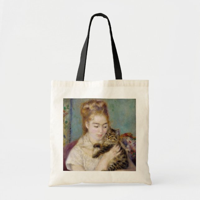 Pierre A Renoir | Woman with a Cat Tote Bag (Front)
