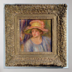 Pierre A Renoir Woman with a Hat Poster