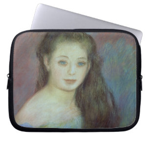Pierre A Renoir Young girl with blue eyes Laptop Sleeve