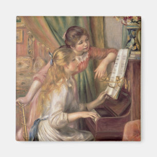 Pierre A Renoir   Young Girls at the Piano Magnet
