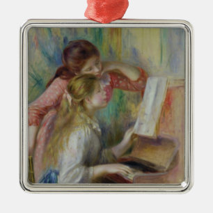 Pierre A Renoir Young Girls at the Piano Metal Tree Decoration