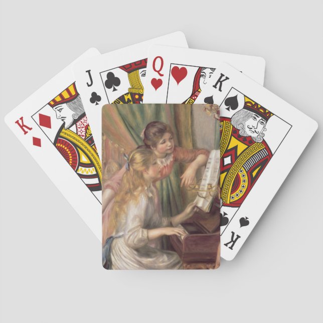 Pierre A Renoir | Young Girls at the Piano Playing Cards (Back)