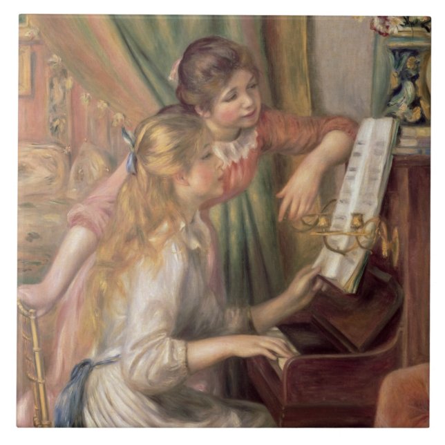 Pierre A Renoir | Young Girls at the Piano Tile (Front)