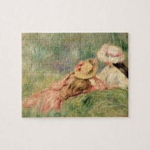 Pierre A Renoir Young Girls on the River Bank Jigsaw Puzzle