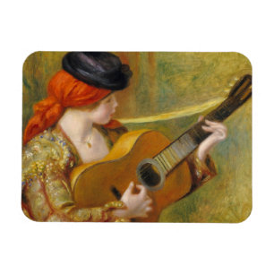 Pierre A Renoir Young Spanish Woman w/ a Guitar Magnet