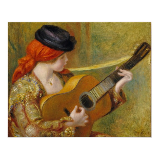 Pierre A Renoir | Young Spanish Woman w/ a Guitar Poster (Front)