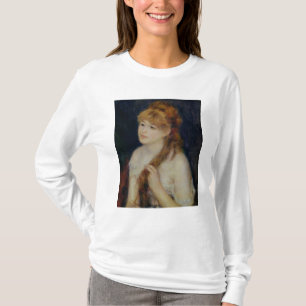 Pierre A Renoir Young Woman Braiding her Hair T-Shirt