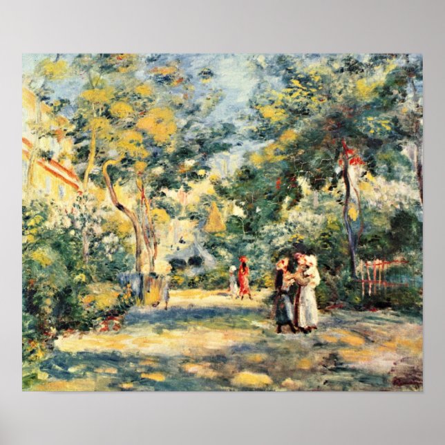 Pierre-Auguste Renoir - A Garden in Montmartre Poster (Front)