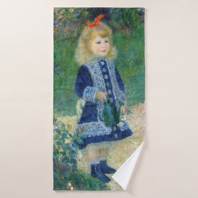 Pierre-Auguste Renoir - A Girl with a Watering Can Bath Towel Set (Bath Towel)