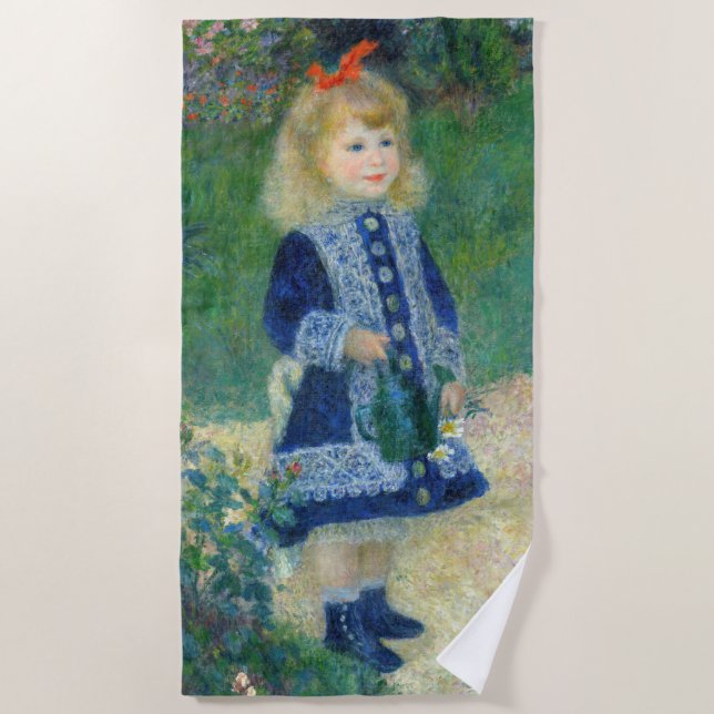 Pierre-Auguste Renoir - A Girl with a Watering Can Beach Towel (Front)