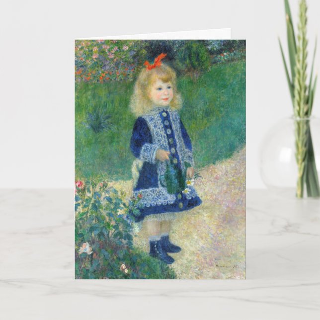 Pierre-Auguste Renoir - A Girl with a Watering Can Card (Front)