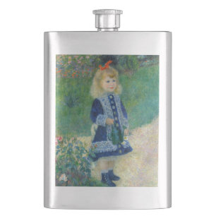 Pierre-Auguste Renoir - A Girl with a Watering Can Hip Flask
