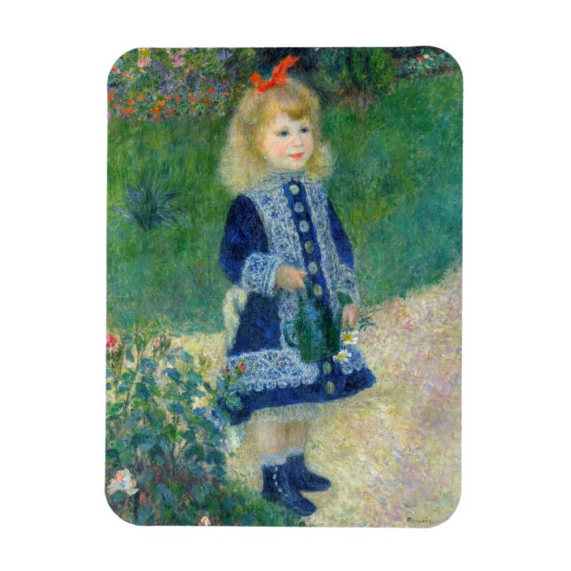 Pierre-Auguste Renoir - A Girl with a Watering Can Magnet (Vertical)