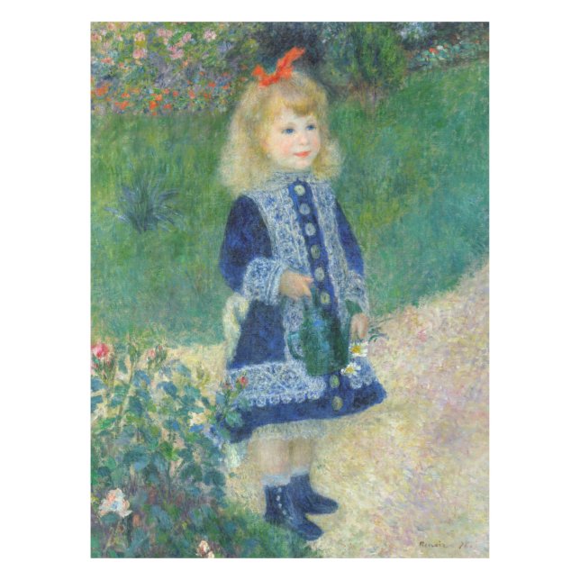 Pierre-Auguste Renoir - A Girl with a Watering Can Tablecloth (Front)