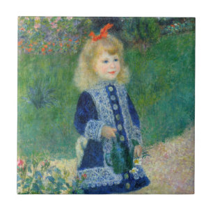 Pierre-Auguste Renoir - A Girl with a Watering Can Tile
