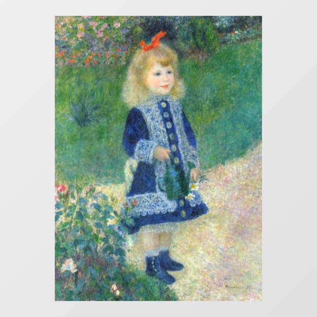 Pierre-Auguste Renoir - A Girl with a Watering Can Window Cling (Sheet)