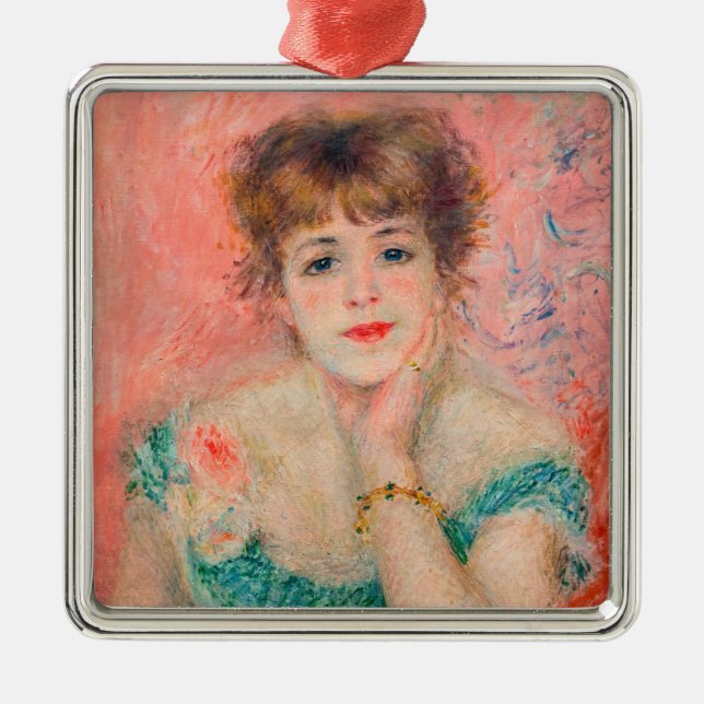 Pierre-Auguste Renoir - Actress Jeanne Samary Metal Tree Decoration (Front)