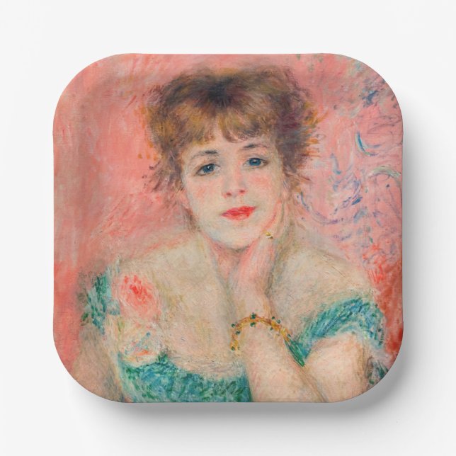 Pierre-Auguste Renoir - Actress Jeanne Samary Paper Plate (Front)