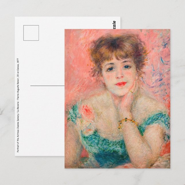 Pierre-Auguste Renoir - Actress Jeanne Samary Postcard (Front/Back)