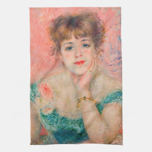 Pierre-Auguste Renoir - Actress Jeanne Samary Tea Towel