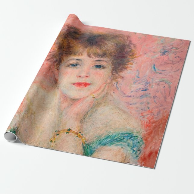 Pierre-Auguste Renoir - Actress Jeanne Samary Wrapping Paper (Unrolled)
