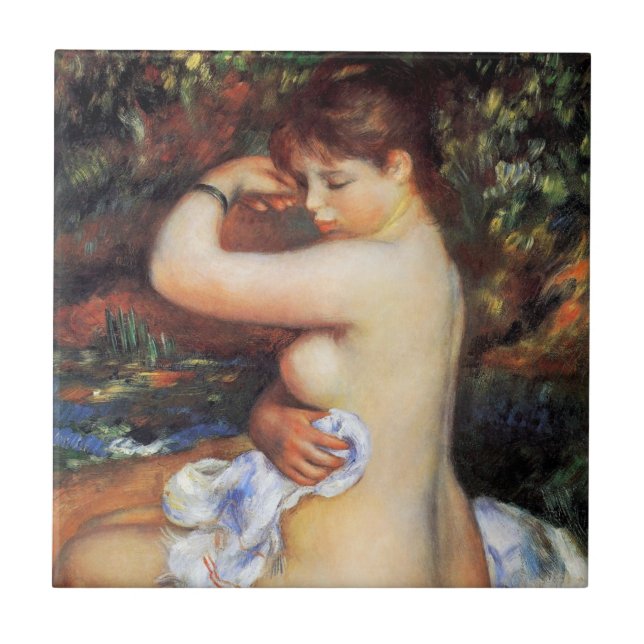 Pierre Auguste Renoir - After The Bath Tile (Front)