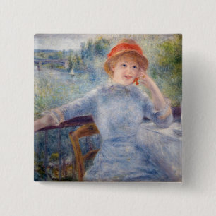 Pierre Auguste Renoir - Alphonsine Fournaise 15 Cm Square Badge