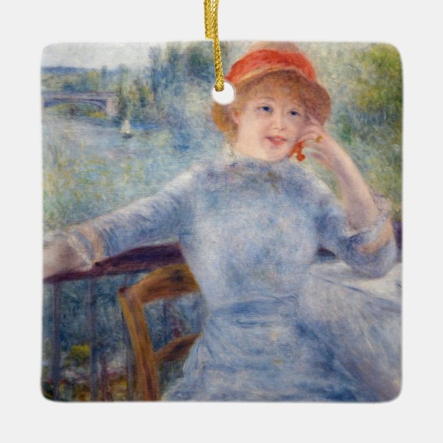 Pierre Auguste Renoir - Alphonsine Fournaise Ceramic Ornament (Front)