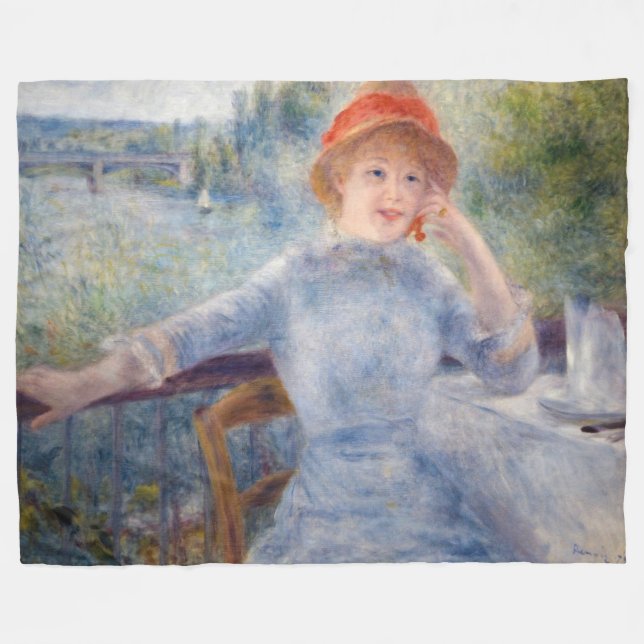 Pierre Auguste Renoir - Alphonsine Fournaise Fleece Blanket (Front (Horizontal))