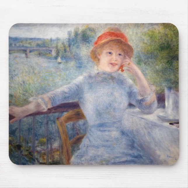 Pierre Auguste Renoir - Alphonsine Fournaise Mouse Mat (Front)