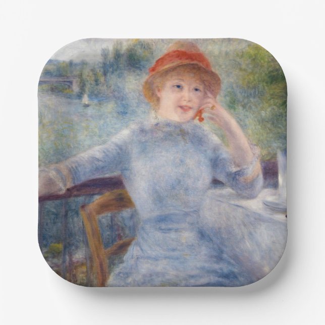 Pierre Auguste Renoir - Alphonsine Fournaise Paper Plate (Front)
