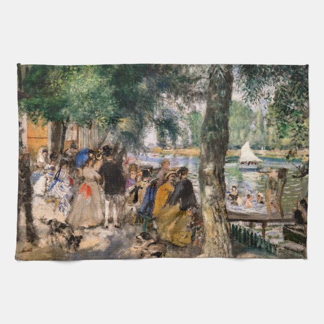 Pierre-Auguste Renoir - Bathing on the Seine Tea Towel (Horizontal)