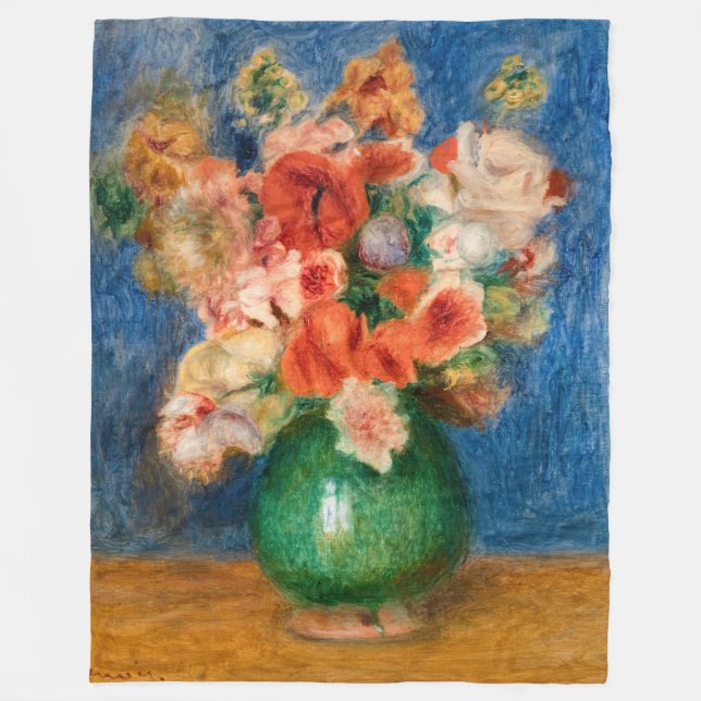 Pierre-Auguste Renoir - Bouquet Fleece Blanket (Front)