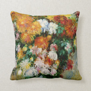 Pierre - Auguste Renoir - Bouquet Of Chrysanthemum Cushion