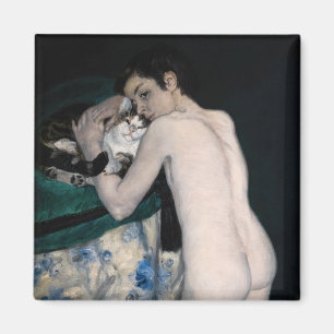 Pierre-Auguste Renoir - Boy with a Cat Magnet
