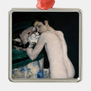 Pierre-Auguste Renoir - Boy with a Cat Metal Tree Decoration