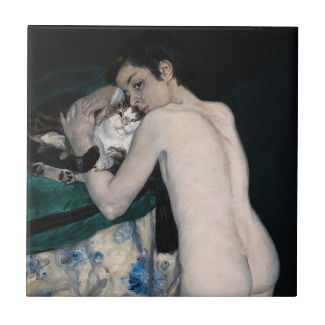 Pierre-Auguste Renoir - Boy with a Cat Tile (Front)
