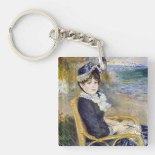 Pierre-Auguste Renoir - By the Seashore Key Ring