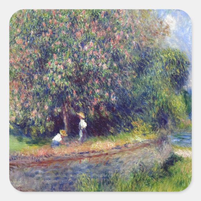 Pierre-Auguste Renoir Chestnut Tree Square Sticker (Front)