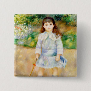 Pierre-Auguste Renoir - Child with a whip 15 Cm Square Badge