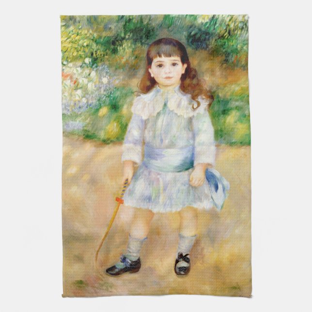 Pierre-Auguste Renoir - Child with a whip Tea Towel (Vertical)