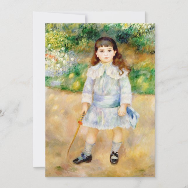 Pierre-Auguste Renoir - Child with a whip Thank You Card (Front)