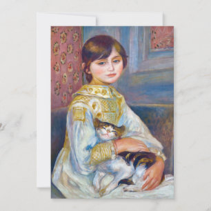 Pierre-Auguste Renoir - Child with Cat Invitation