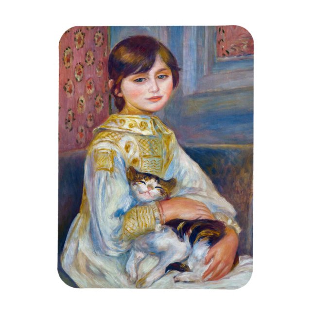 Pierre-Auguste Renoir - Child with Cat Magnet (Vertical)