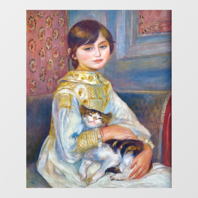 Pierre-Auguste Renoir - Child with Cat Window Cling (Sheet)