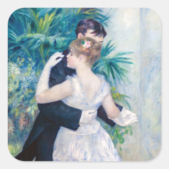 Pierre-Auguste Renoir - City Dance Square Sticker (Front)
