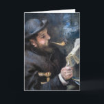 Pierre-Auguste Renoir - Claude Monet Reading Card<br><div class="desc">Claude Monet Reading/ Claude Monet Lisant by Pierre-Auguste Renoir in 1872</div>