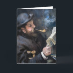 Pierre-Auguste Renoir - Claude Monet Reading Card<br><div class="desc">Claude Monet Reading/ Claude Monet Lisant by Pierre-Auguste Renoir in 1872</div>