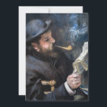 Pierre-Auguste Renoir - Claude Monet Reading Invitation<br><div class="desc">Claude Monet Reading/ Claude Monet Lisant by Pierre-Auguste Renoir in 1872</div>